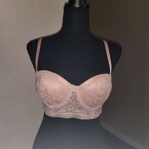 ❄️🩵pink lace corset bra